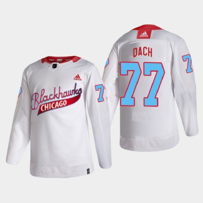 Chicago Chicago Blackhawks #77 Kirby Dach Men's White One Community Night NHL Jersey Men's